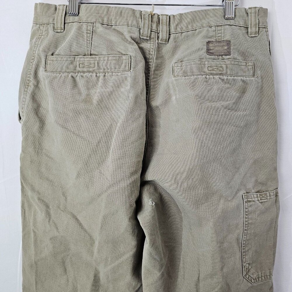 READ Columbia Khaki Pants Mens 34x30 Straight Leg Distressed Outdoor Hiking Y2K - Picture 4 of 14